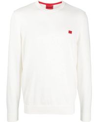 HUGO - Pullover mit Logo-Patch - Lyst