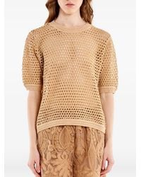 ViCOLO - Open-Knit Short-Sleeve Sweater - Lyst