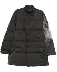 Yohji Yamamoto - High-Neck Padded Graphic-Print Jacket - Lyst
