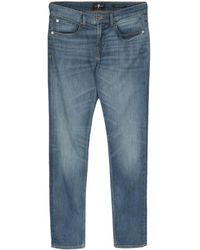 7 For All Mankind - Halbhohe Slimmy Tapered-Jeans - Lyst