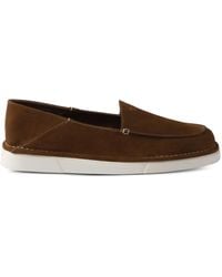 Prada - Slip-On Leather Loafers - Lyst