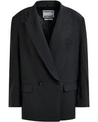 Essentiel Antwerp - Blazer Met Krijtstreep En Dubbele Rij Knopen - Lyst
