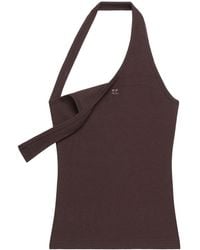 Courreges - 90's Asymetric Ribbed Tank Top - Lyst