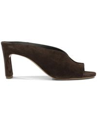 Roberto Del Carlo - Mules En Daim À Bout Ouvert - Lyst