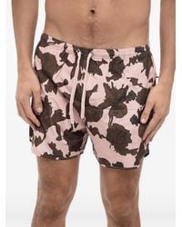 Neil Barrett - Floral-Print Drawstring Swim Shorts - Lyst