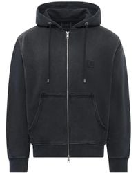 WOOYOUNGMI - Washed Logo-Print Hoodie - Lyst