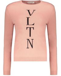 Valentino Garavani - Intarsia-Knit Logo Jumper - Lyst