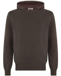 Herno - Contrast-Hood Fine-Knit Hoodie - Lyst