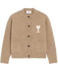 Ami Paris - Ami De Coeur Knitted Cardigan - Lyst