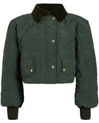 Patou - Cropped Quilted Bomber Jacket - Lyst