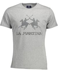 La Martina - Logo-Print Jersey T-Shirt - Lyst
