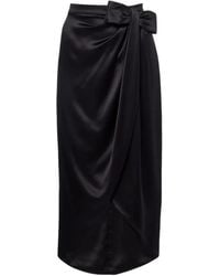 Valentino Garavani - Bow Draped Midi Skirt - Lyst