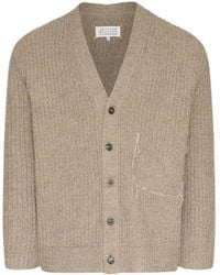 Maison Margiela - Button-Up Textured Cardigan - Lyst