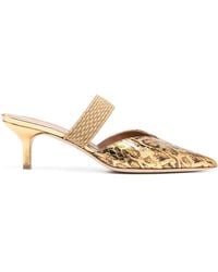 Malone Souliers - Leopard-print 60mm Leather Mules - Lyst