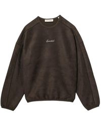 Essentials - Trui Met Geborduurd Logo En Suède-Effect - Lyst