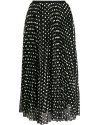 RED Valentino Gonna con ricamo - Nero