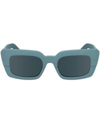 Calvin Klein - Geometric-Frame Sunglasses - Lyst
