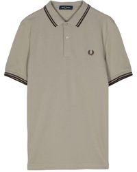 Fred Perry - Embroidered-logo cotton polo shirt - Lyst