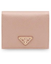 Prada - Small Saffiano Bi-fold Wallet - Lyst