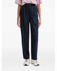 Benetton - Pinstripe-Pattern Pleated Trousers - Lyst