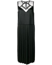 Fendi Embellished Satin Dress - Zwart