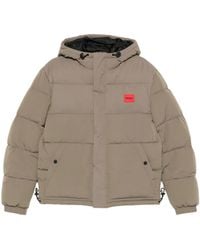 HUGO - Gewatteerd Jack Met Capuchon - Lyst