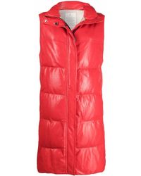 Brunello Cucinelli - Down-Padded Leather Gilet Coat - Lyst