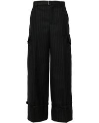 Sacai - Pantalones a rayas diplomáticas - Lyst