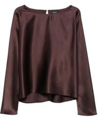 Herskind - Candy Satijnen Top Met Lange Mouwen - Lyst