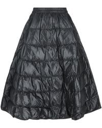 Moncler - Quilted Flared Midi Skirt - Lyst