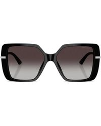 Jimmy Choo - Embellished Geometric-Frame Sunglasses - Lyst