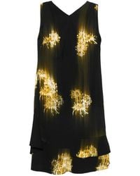 Proenza Schouler - V-Neck Floral-Print Midi Dress - Lyst