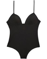 Fleur du Mal - Cupped Nonwire Bodysuit - Lyst