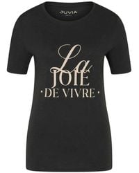 Juvia - Christina T-Shirt Met Slub-Textuur - Lyst