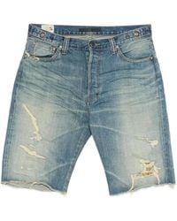 Mastercraft Union - Gerafelde Shorts - Lyst