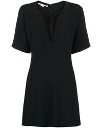 Stella McCartney レースアップ ミニ ワンピース - ブラック