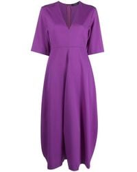 Fabiana Filippi - V-Neck Midi Dress - Lyst