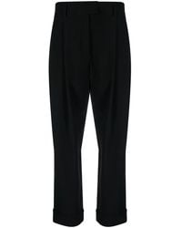 Brunello Cucinelli - Tapered High-Waisted Trousers - Lyst