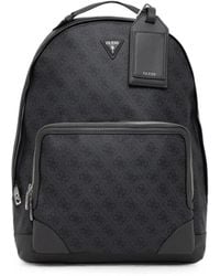 Guess - Milan Monogram-Print Logo-Plaque Backpack - Lyst