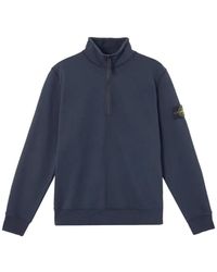 Stone Island - Logo-Patch Half-Zip Sweater - Lyst