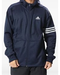 adidas - Logo-Print Zip-Up Hoodie - Lyst