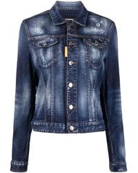 DSquared² - Chaqueta vaquera con motivo de salpicadura de pintura - Lyst