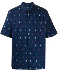 Polo Ralph Lauren Logo Print Pyjamas - Blue