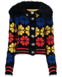 Chopova Lowena - Rile Floral-jacquard Knitted Cardigan - Lyst