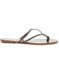 Pedro Garcia - Estee T-Strap Flat Sandals - Lyst