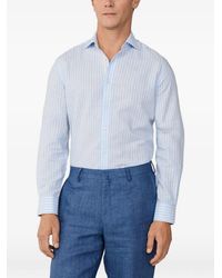 Hackett - Butcher-Stripe Tailored-Fit Shirt - Lyst