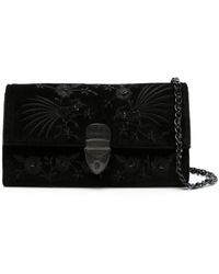 Aspinal of London - Mayfair Floral-embroidered Clutch - Lyst