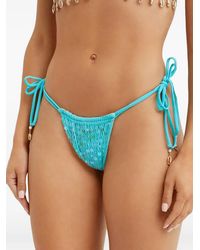 Beach Bunny - Sequinned Mesh Bikini Bottoms - Lyst