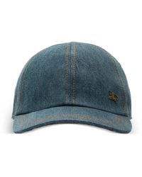 Burberry - Denim Baseball Cap - Lyst