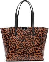 Zadig & Voltaire - Le Borderline Leopard-Print Tote Bag - Lyst